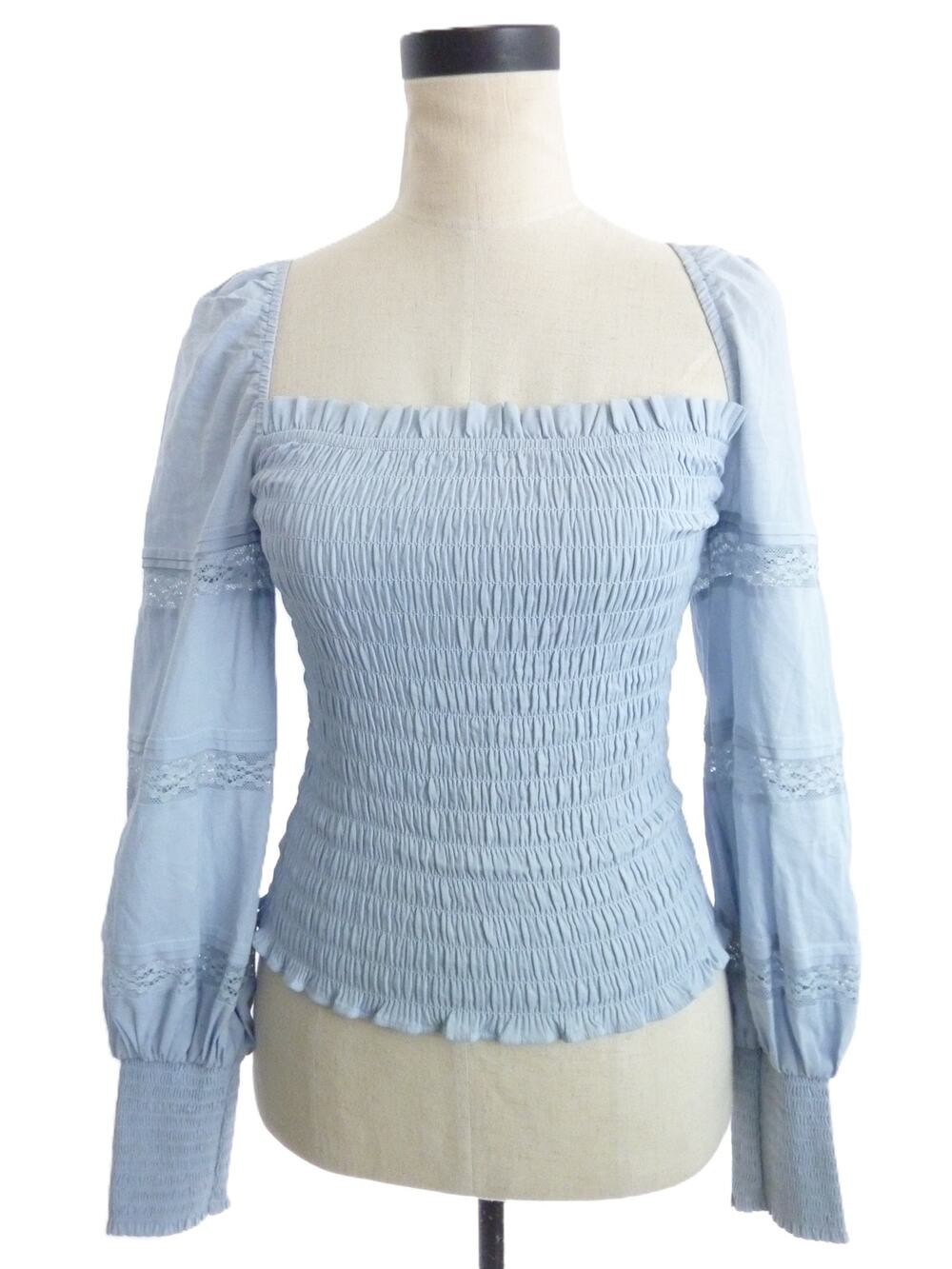 Reformation Clancy Top Blue Size S
